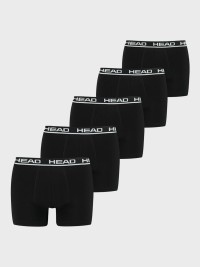 Боксери чоловічі HEAD BASIC BOXER 5P ECOM чорні 701203974010 изображение 2