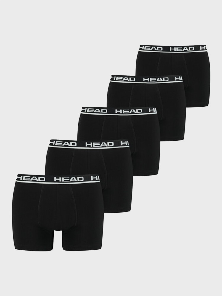 Боксери чоловічі HEAD BASIC BOXER 5P ECOM чорні 701203974010 изображение 2