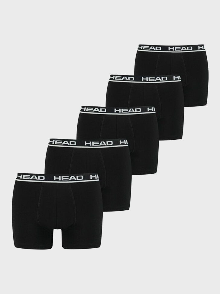 Боксери чоловічі HEAD BASIC BOXER 5P ECOM чорні 701203974010 изображение 2