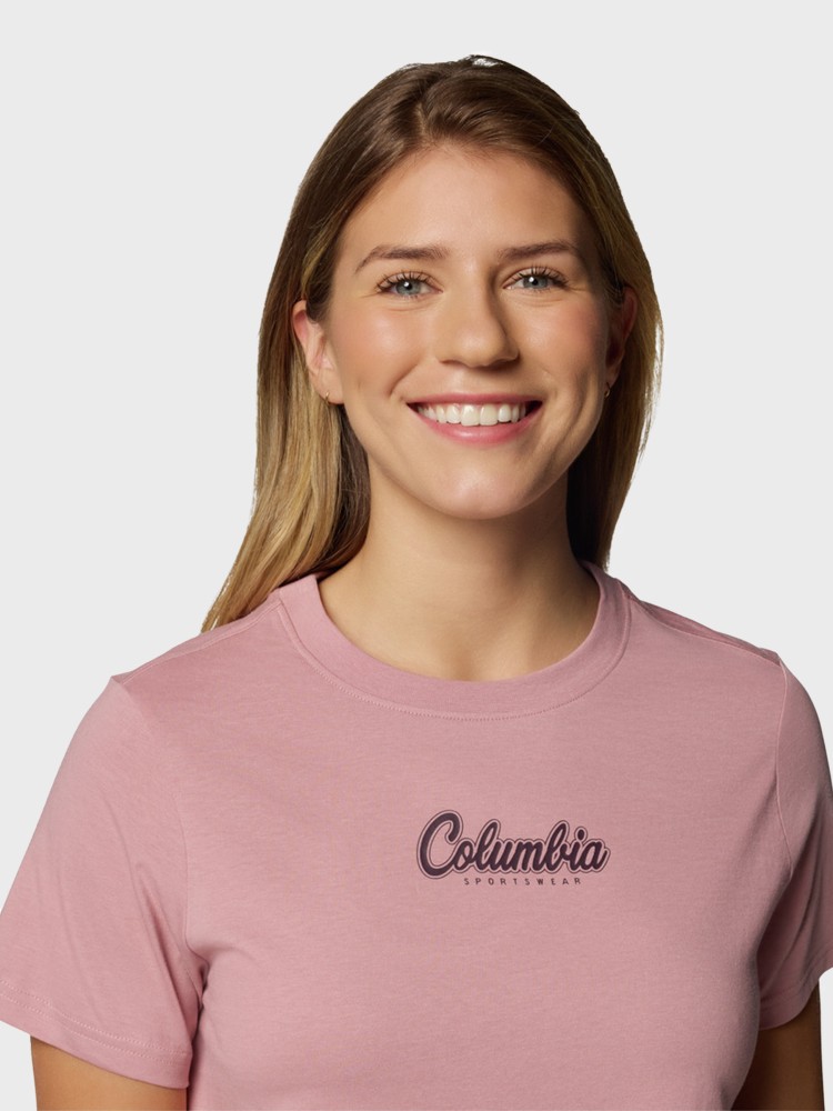 Футболка жiноча Columbia Rolling Bend™ Graphic SS рожева 2120021-659 изображение 5
