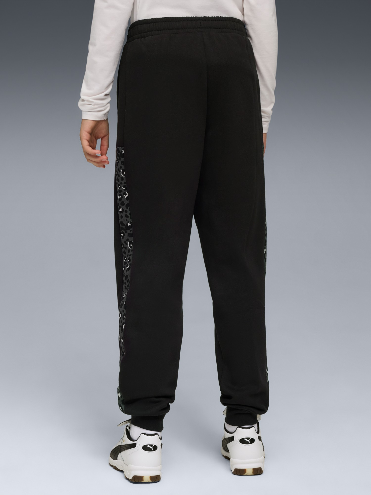 Брюки детские Puma ESS GRAPHIC Animal High-Waist Sweatpants FL черные 68876001 изображение 3