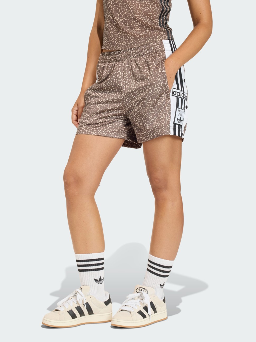 Шорти жіночі Adidas AOP ADiBREAK SH бежеві KD8821 — фото 2