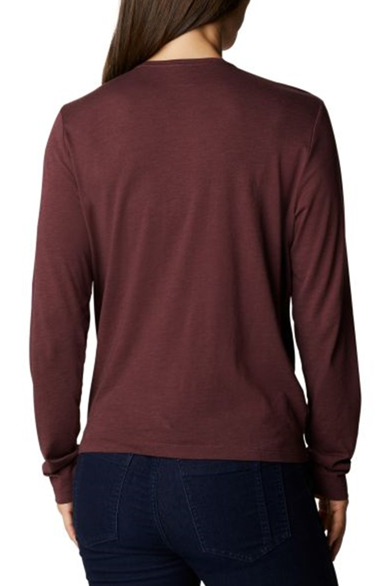 Футболка с длинным рукавом женская Columbia Trek™ Relaxed LS Tee бордовая 1960011-671 изображение 3