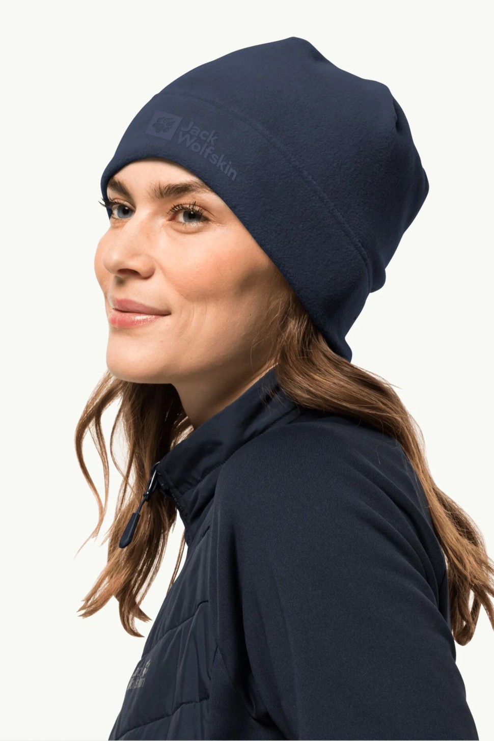Шапка унісекс Jack Wolfskin REAL STUFF BEANIE темно-синя 1909852-1010 — фото 2