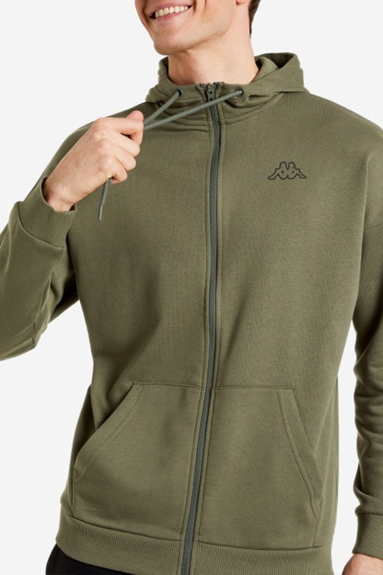 Толстовка мужская Kappa  хаки 113718-Y3 изображение 2