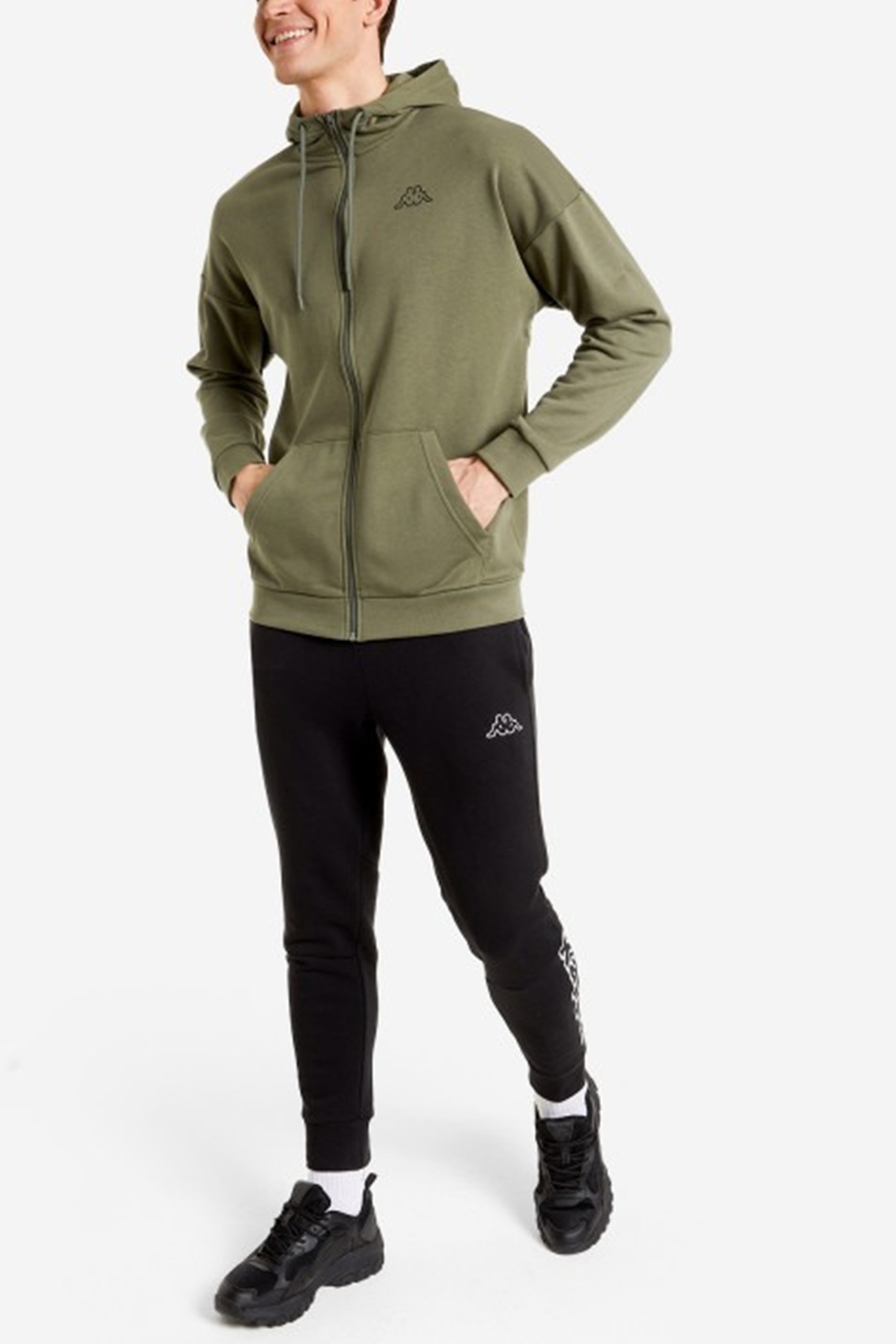 Толстовка мужская Kappa  хаки 113718-Y3 изображение 3