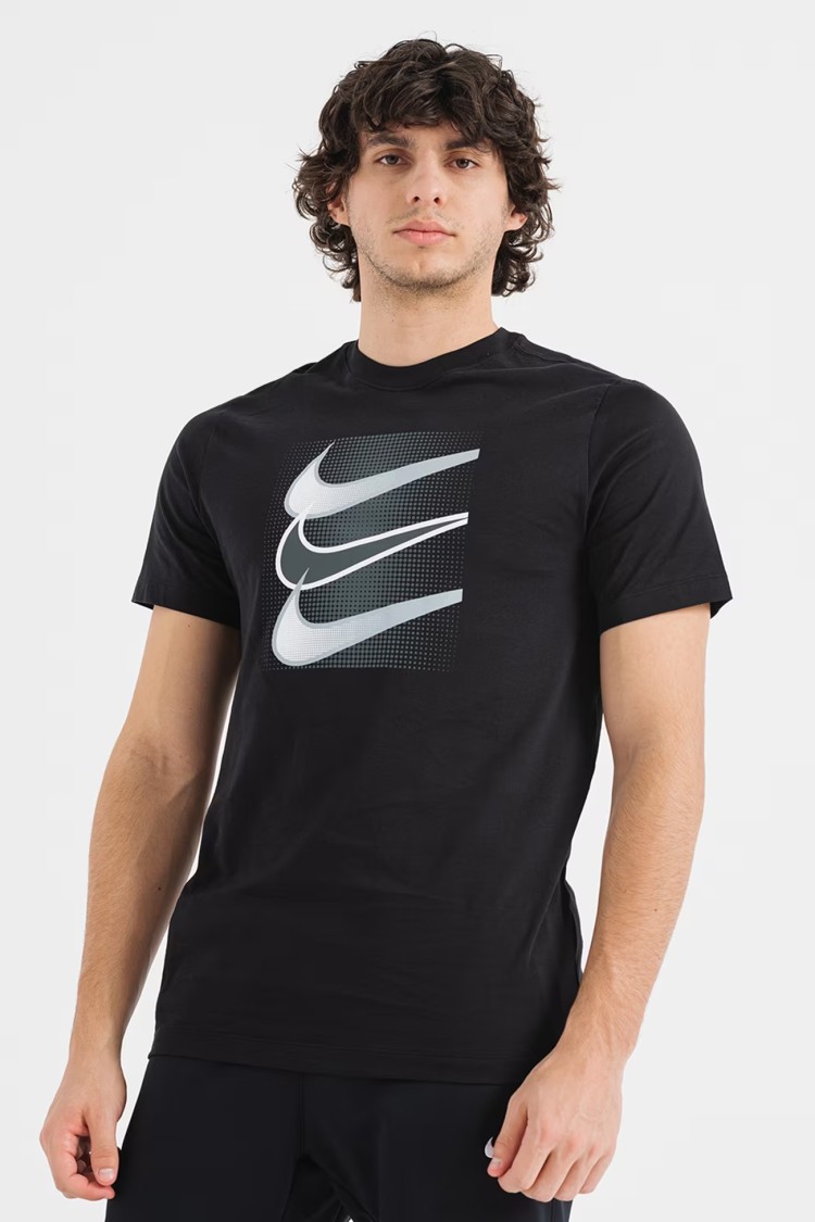 Футболка чоловіча Nike M NSW TEE 12MO SWOOSH чорна DZ5173-010 изображение 2
