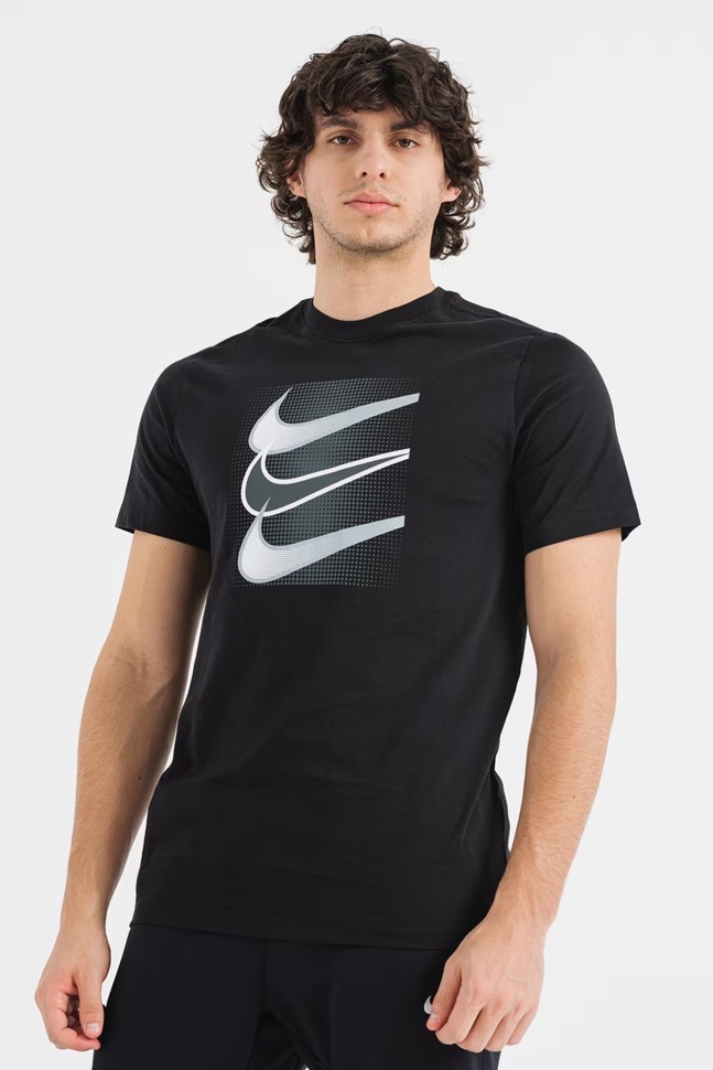 Футболка чоловіча Nike M NSW TEE 12MO SWOOSH чорна DZ5173-010 изображение 2