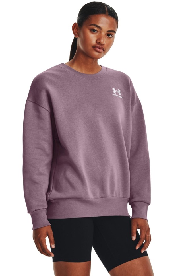 Толстовка жіноча Under Armour Essential Flc OS Crew фіолетова 1379475-500 изображение 2