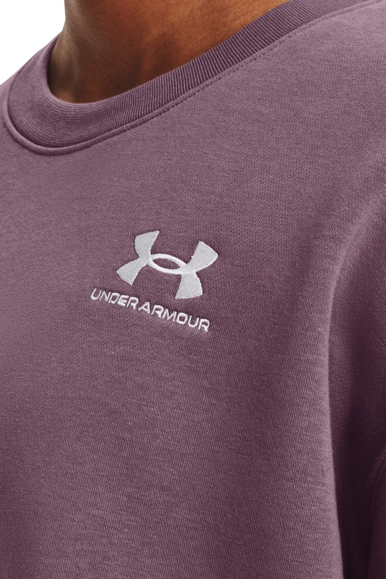 Толстовка женская Under Armour Essential Flc OS Crew фиолетовая 1379475-500 изображение 5
