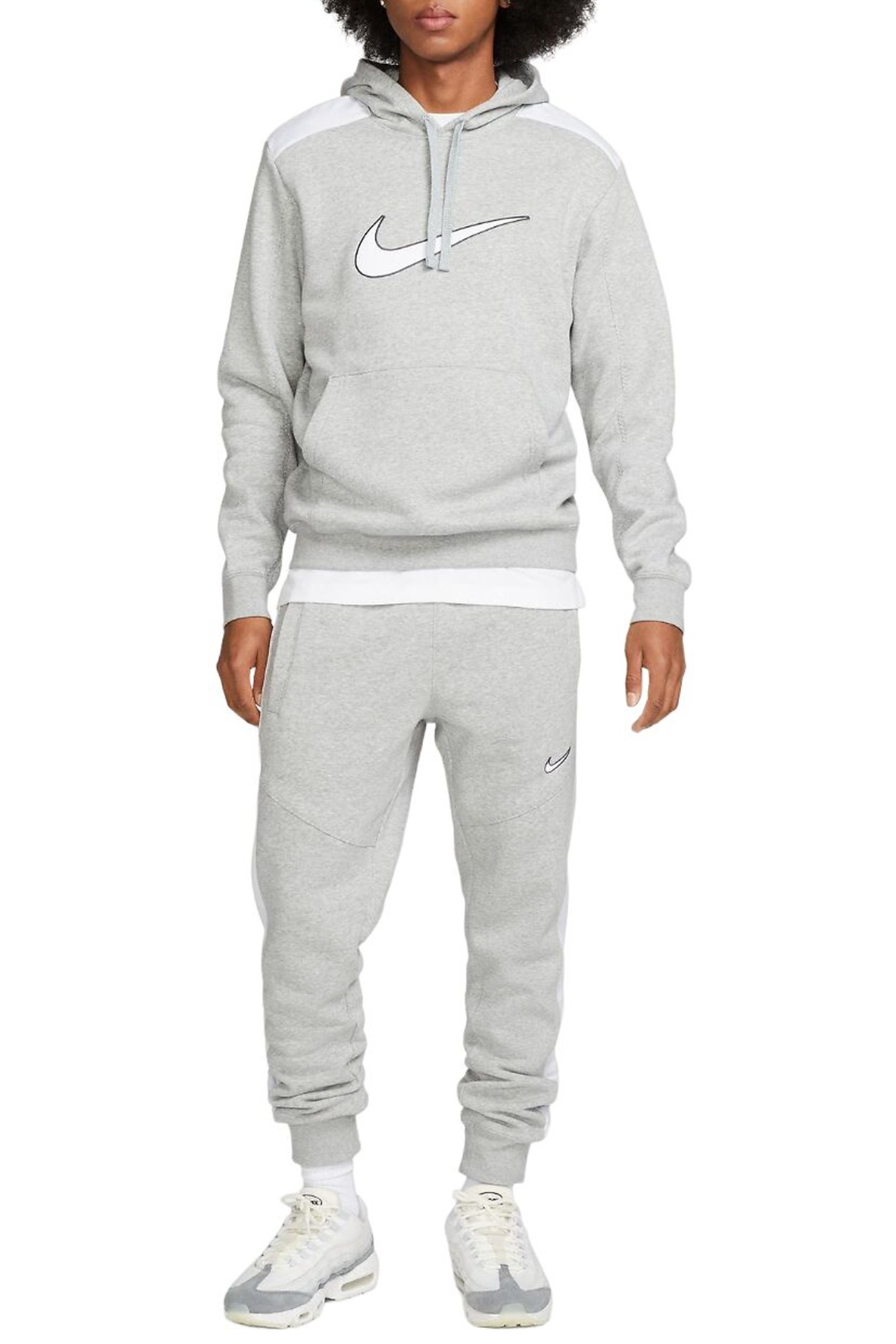 Толстовка мужская Nike M NSW SP FLC HOODIE BB серая FN0247-063 изображение 6