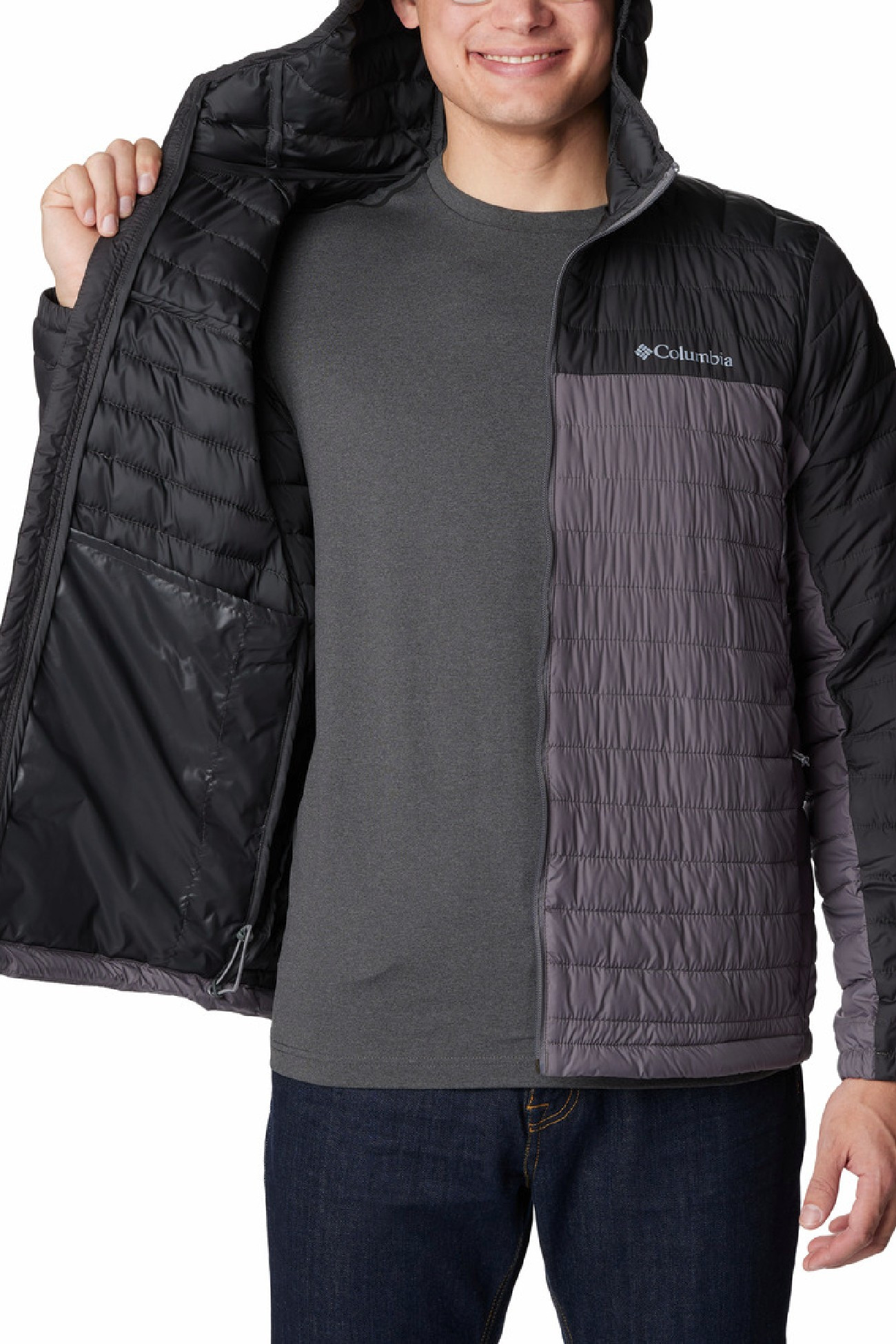 Куртка мужская Columbia Silver Falls™ Hooded Jacket серая 2034501-023 изображение 4