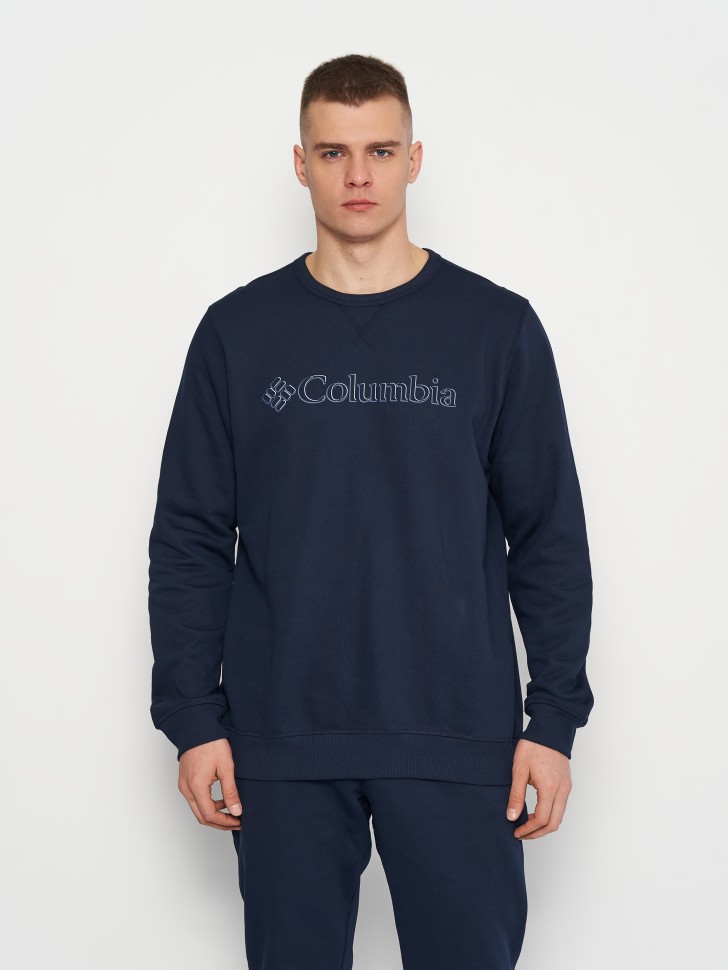 Джемпер мужской Columbia Logo Fleece Crew синий 1884931-469 изображение 2