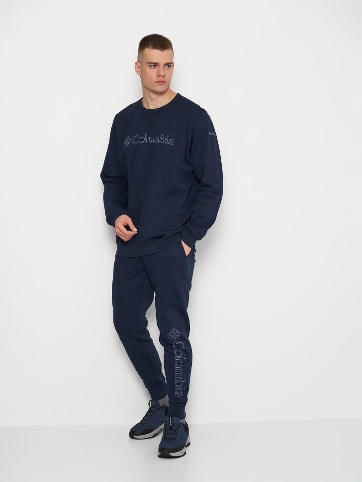 Джемпер мужской Columbia Logo Fleece Crew синий 1884931-469 изображение 4