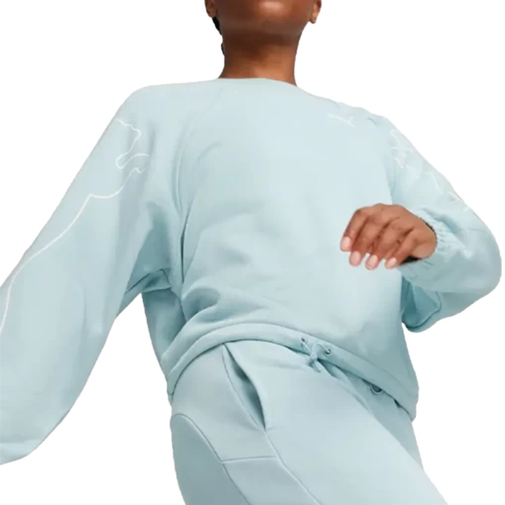 Толстовка женская Puma MOTION Crew TR голубая 67791222 изображение 1
