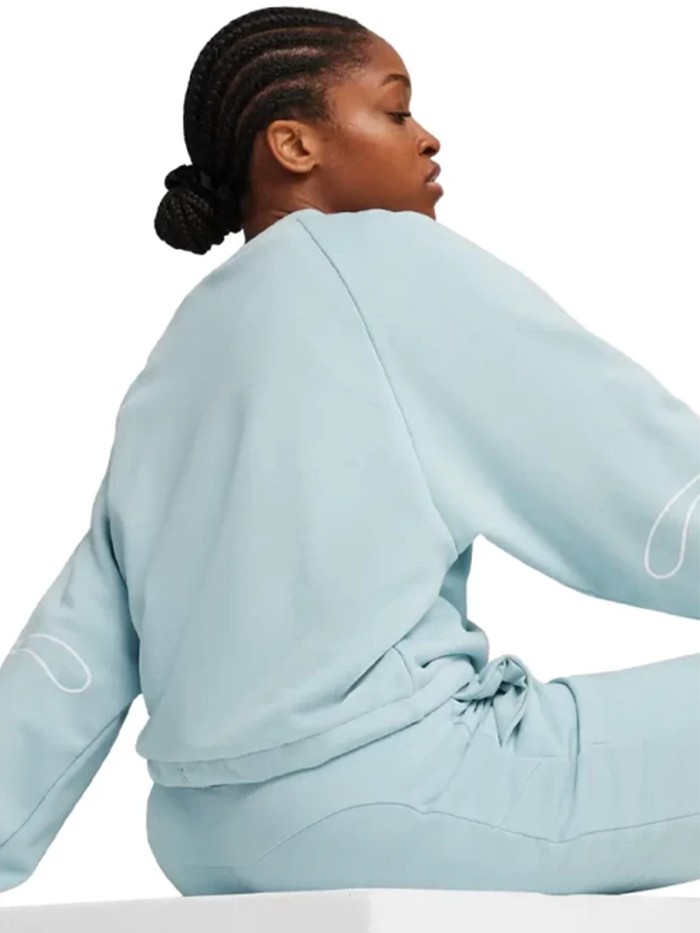 Толстовка жіноча Puma MOTION Crew TR блакитна 67791222 — фото 3