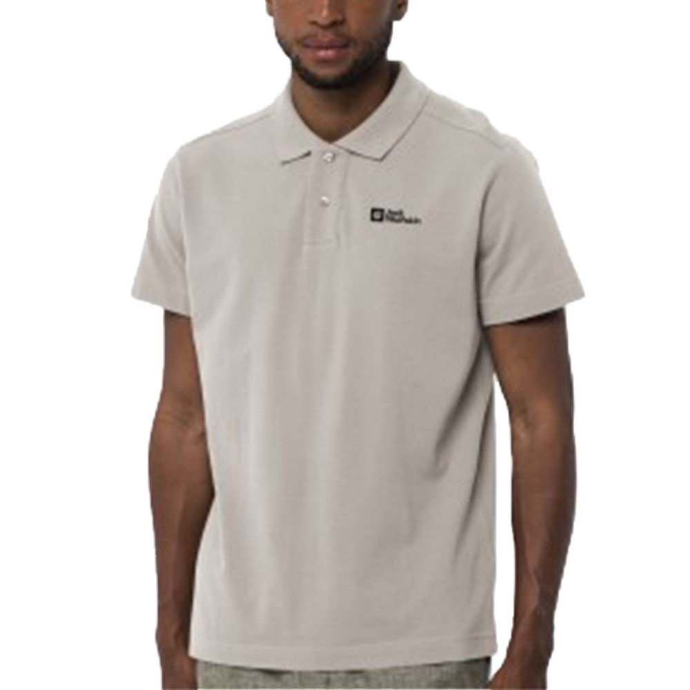 Поло мужское Jack Wolfskin ESSENTIAL POLO M серое 1809301-5629