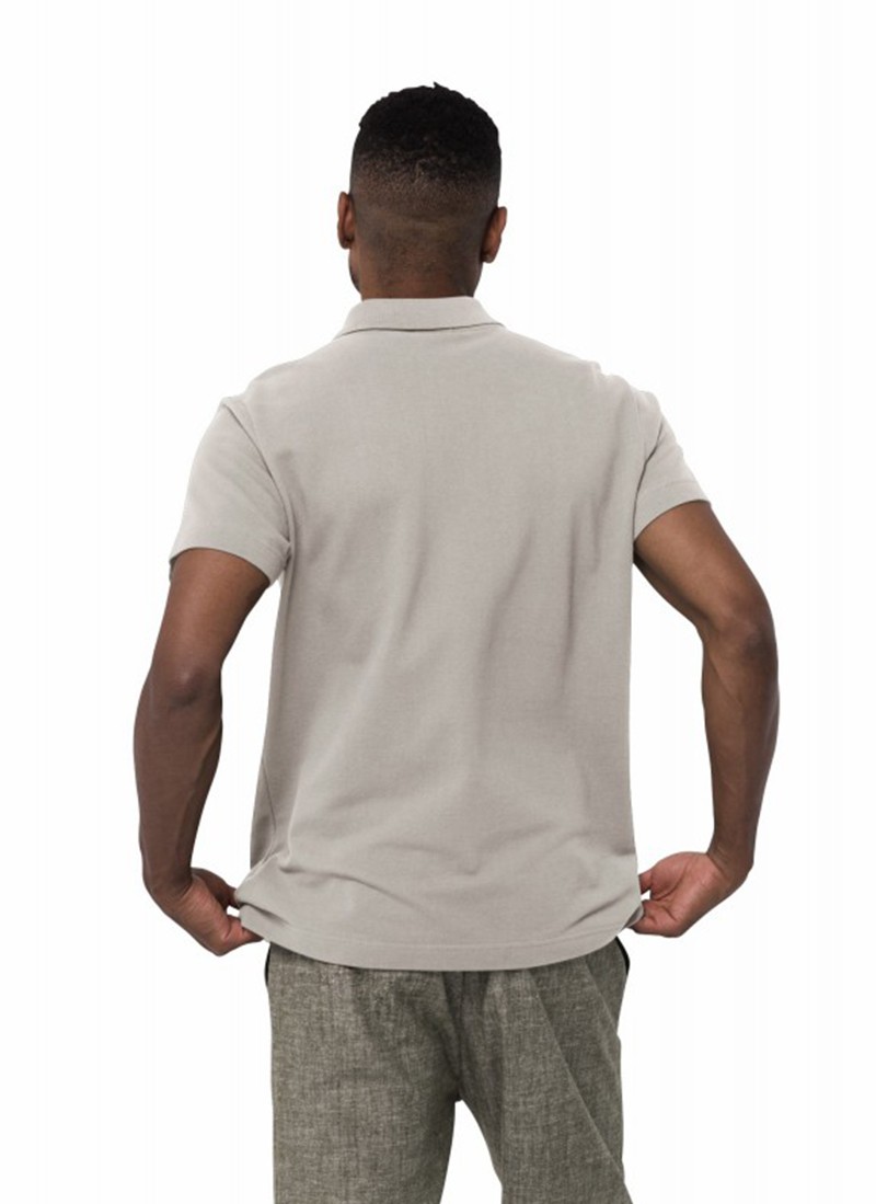 Поло чоловіче Jack Wolfskin ESSENTIAL POLO M сіре 1809301-5629 изображение 3