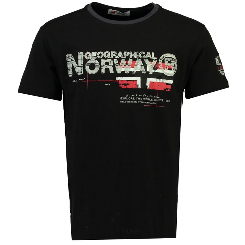 Футболка мужская Geographical Norway черная SR116H-010 изображение 1