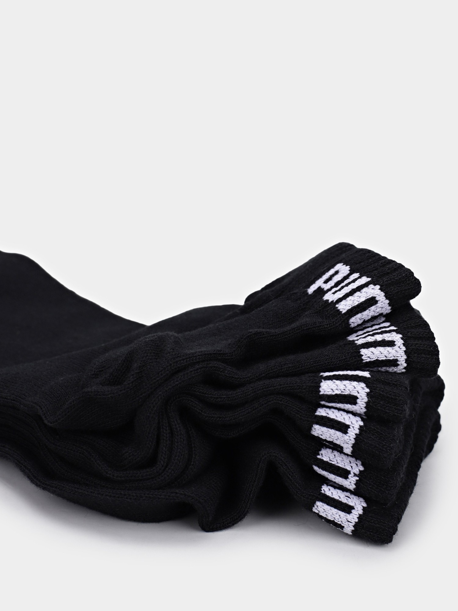 Шкарпетки чоловічі Puma PUMA UNISEX QUARTER PLAIN 3P чорні 93858906 изображение 4