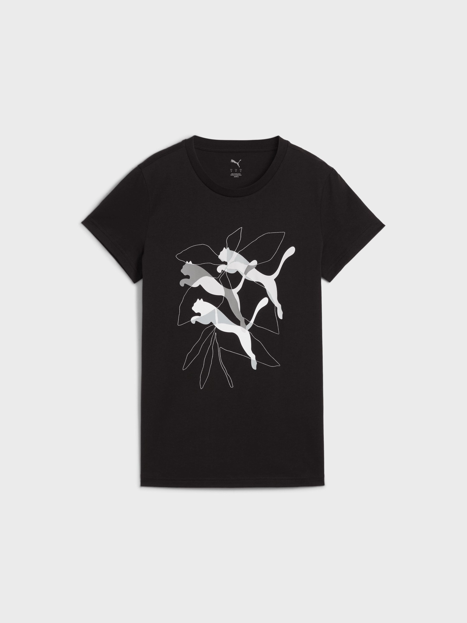 Футболка женская Puma GRAPHICS Branded Leaf Tee черная 68508201 изображение 5