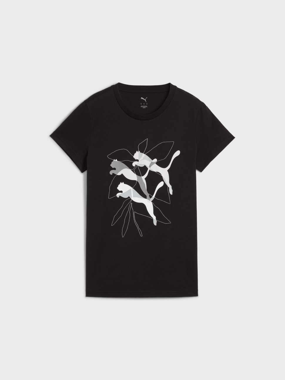 Футболка жіноча Puma GRAPHICS Branded Leaf Tee чорна 68508201 — фото 5
