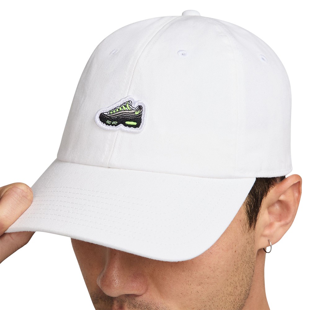 Бейсболка  Nike U NK CLUB CAP U CB AM95 PTCH L белая HJ6984-100