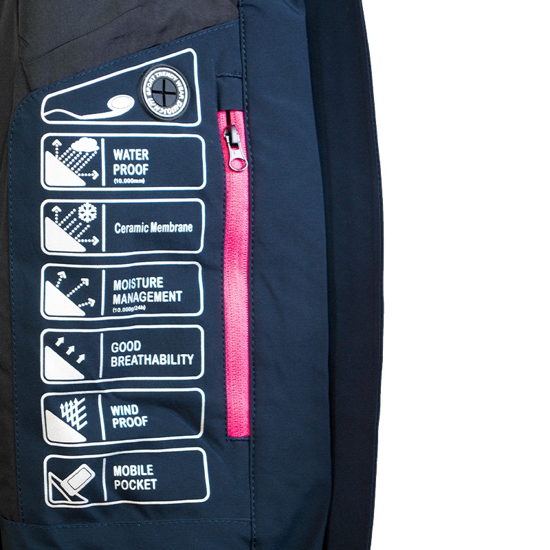 Куртка гірськолижна жіноча WHS темно-синя 550066-450  изображение 2