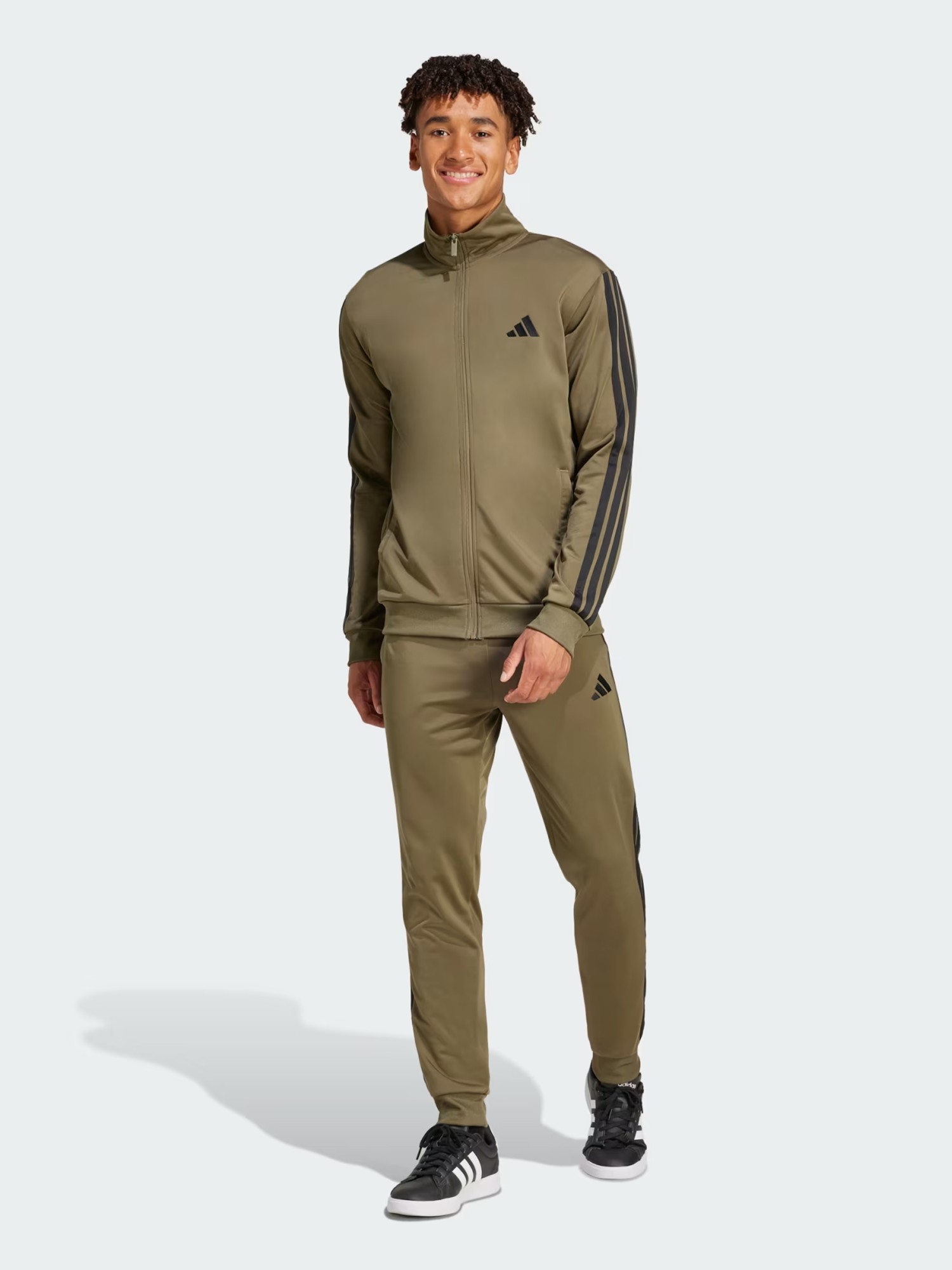 Костюм мужской Adidas M 3S TR TT TS оливковый JI8854 изображение 2