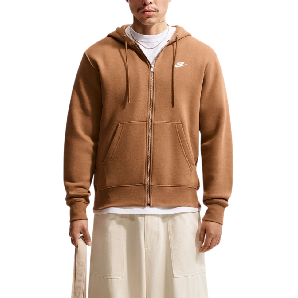 Толстовка чоловіча Nike M NK CLUB BB FZ HOODIE пісочна FN3861-270