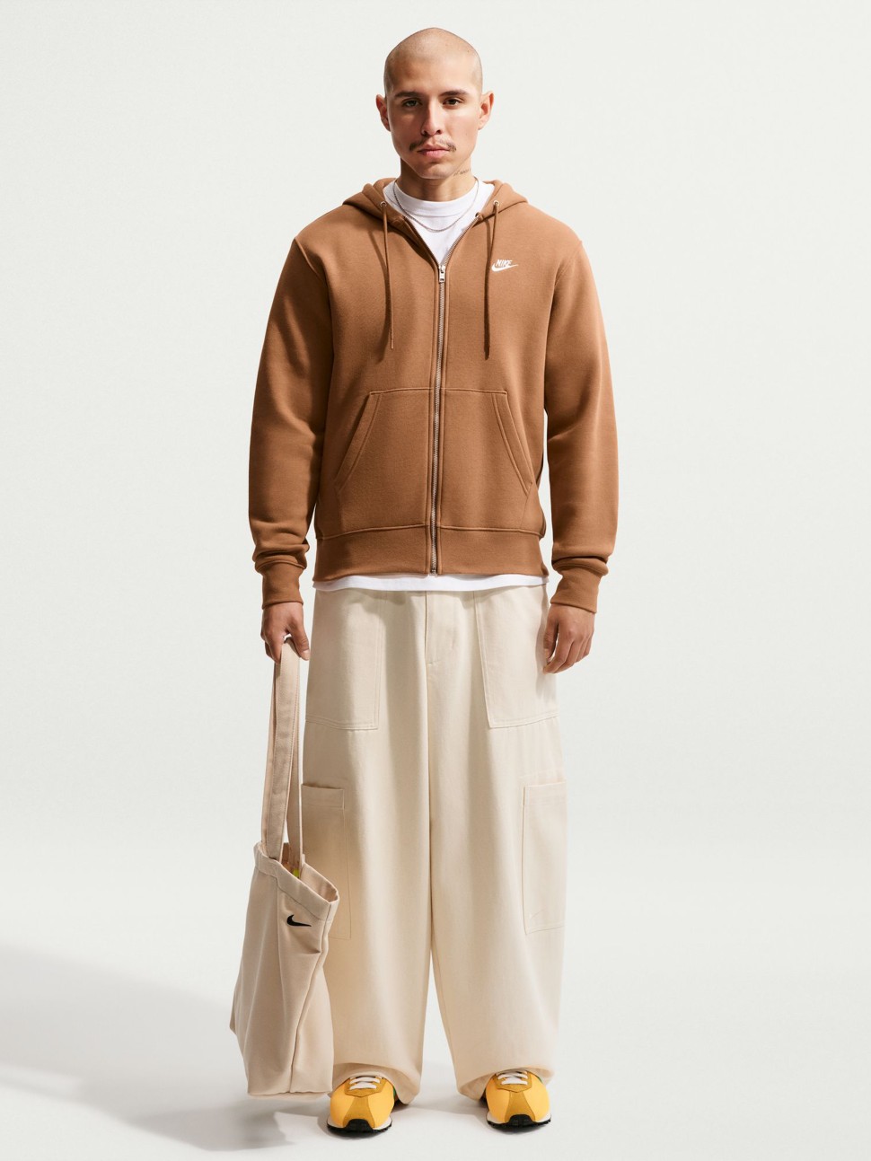 Толстовка чоловіча Nike M NK CLUB BB FZ HOODIE пісочна FN3861-270 — фото 2