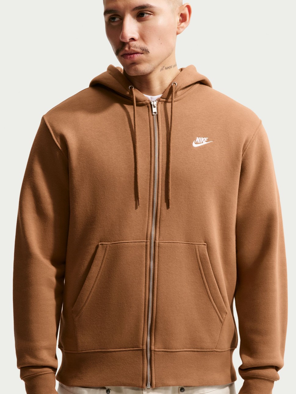 Толстовка чоловіча Nike M NK CLUB BB FZ HOODIE пісочна FN3861-270 — фото 4