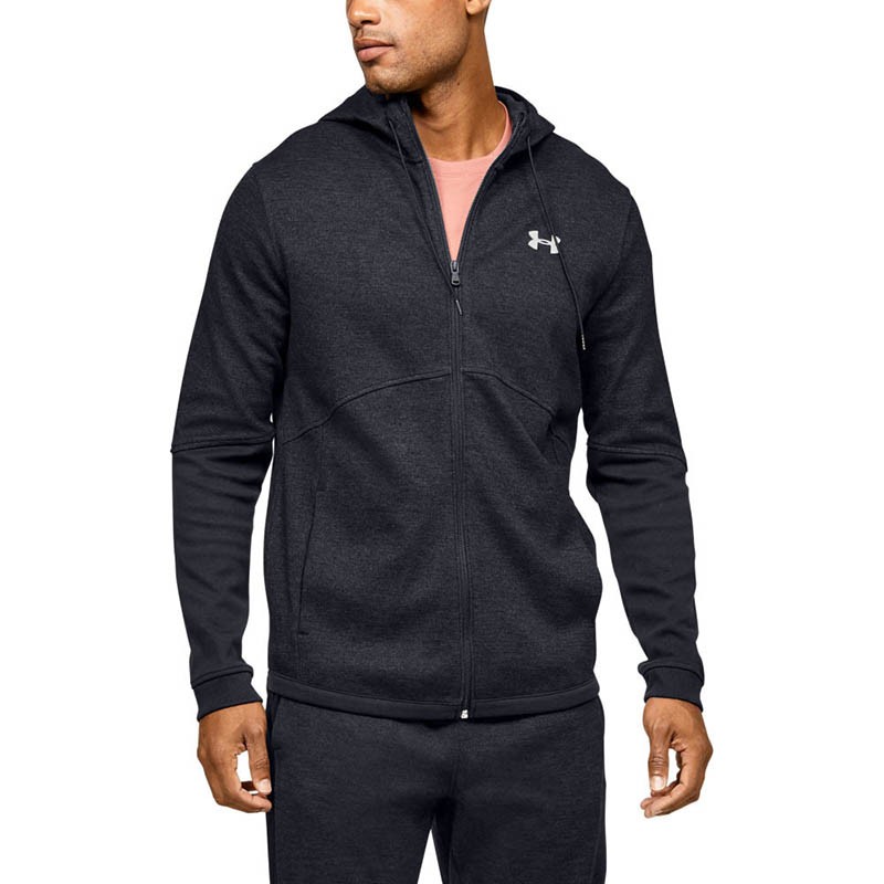 Толстовка мужская Under Armour DOUBLE KNIT FZ черная 1352012-001 изображение 3