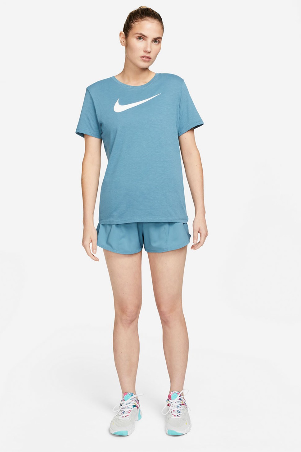 Футболка жіноча Nike W NK DF TEE SWOOSH синя FD2884-440 — фото 2
