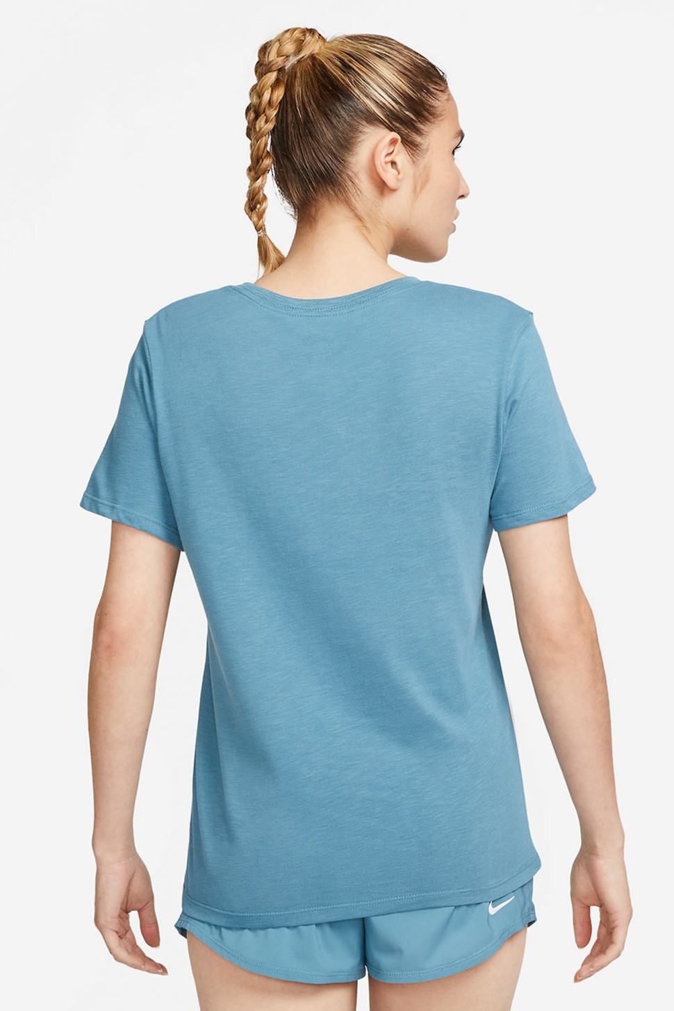 Футболка жіноча Nike W NK DF TEE SWOOSH синя FD2884-440 — фото 3