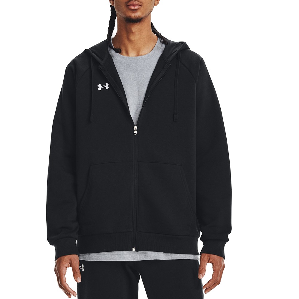 Толстовка мужская Under Armour UA Rival Fleece FZ Hoodie черная 1379767-001
