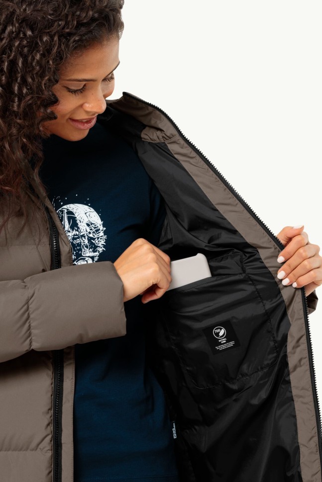 Куртка жіноча Jack Wolfskin FROZEN LAKE COAT W коричнева 1206132-5719 изображение 7