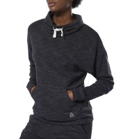 Толстовка женская Reebok TRAINING ESSENTIALS MARBLE COWL NECK серая DU4910 изображение 2