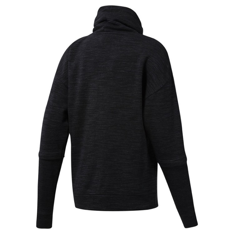 Толстовка женская Reebok TRAINING ESSENTIALS MARBLE COWL NECK серая DU4910 изображение 3