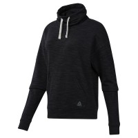 Толстовка женская Reebok TRAINING ESSENTIALS MARBLE COWL NECK серая DU4910 изображение 1