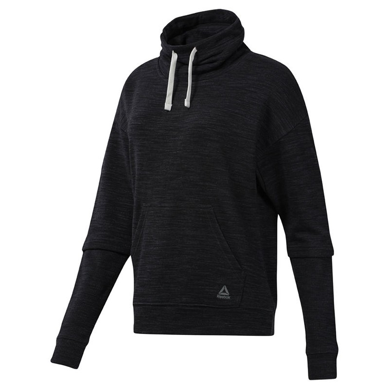 Толстовка женская Reebok TRAINING ESSENTIALS MARBLE COWL NECK серая DU4910 изображение 1