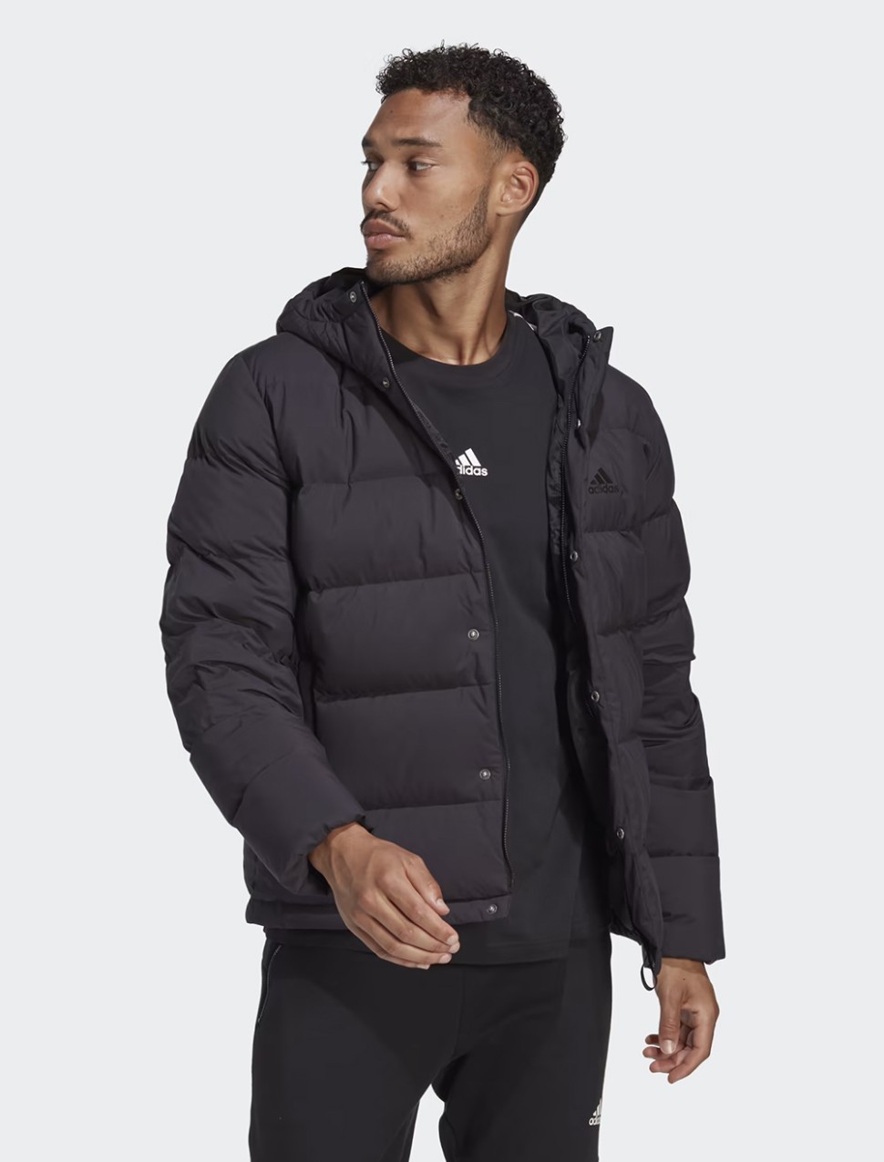 Куртка чоловіча Adidas HELIONIC HO JKT чорна HN5640 — фото 2