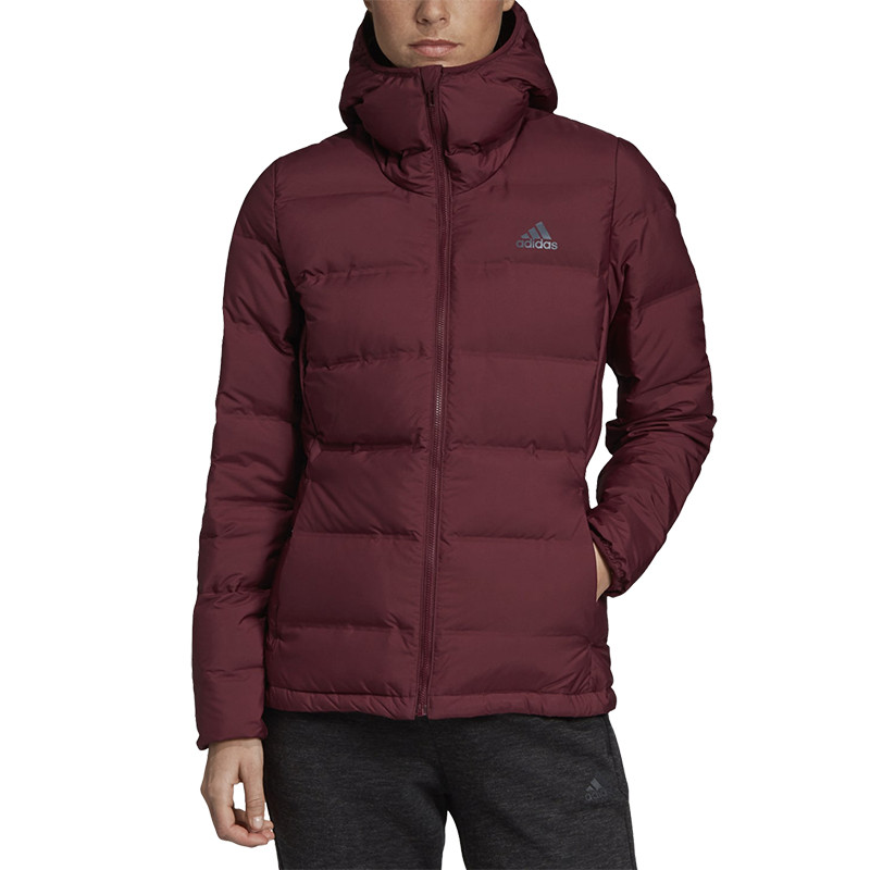Куртка женская Adidas Helionic Hooded бордовая DZ1495 изображение 3