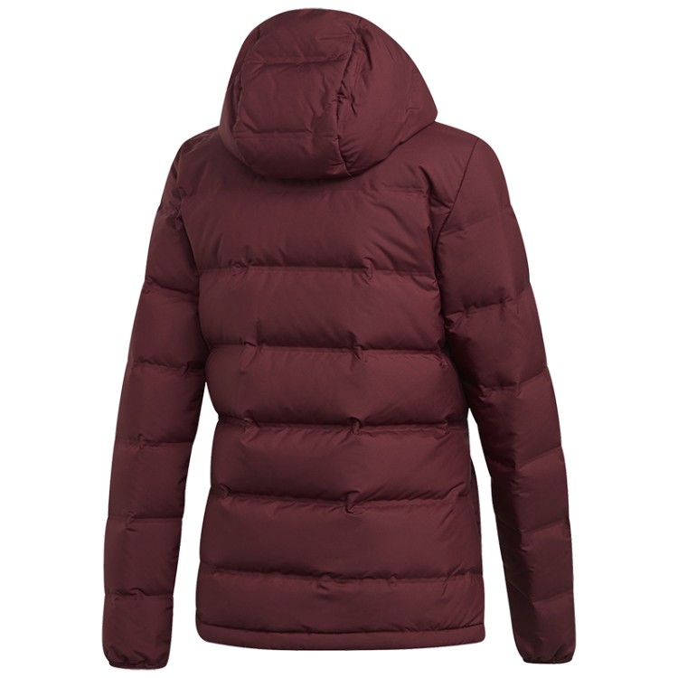 Куртка женская Adidas Helionic Hooded бордовая DZ1495 изображение 4