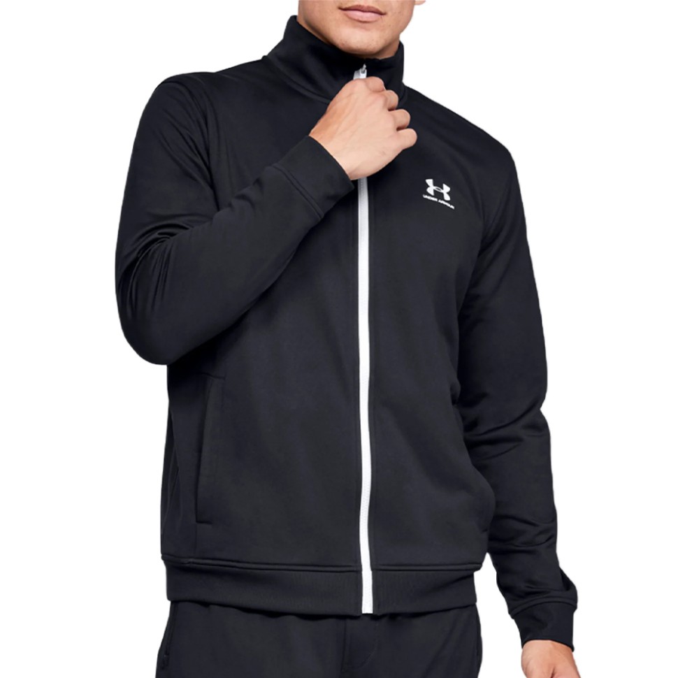 Толстовка чоловіча Under Armour SPORTSTYLE TRICOT JACKET чорна 1329293-002 — фото 1