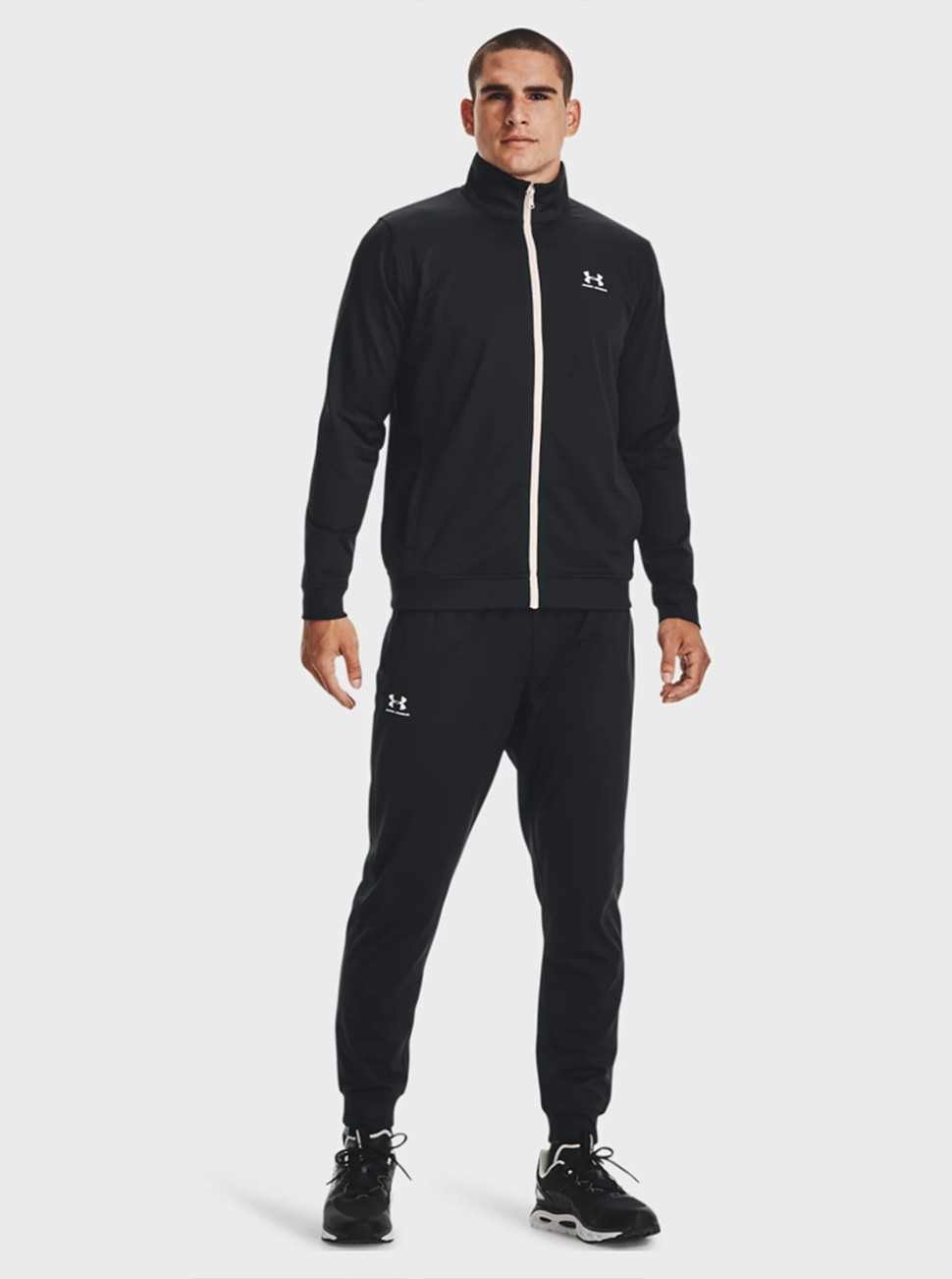 Толстовка чоловіча Under Armour SPORTSTYLE TRICOT JACKET чорна 1329293-002 — фото 9