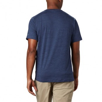 Футболка мужская Columbia Tech Trail Crew Neck синяя 1893901-464 — фото 2