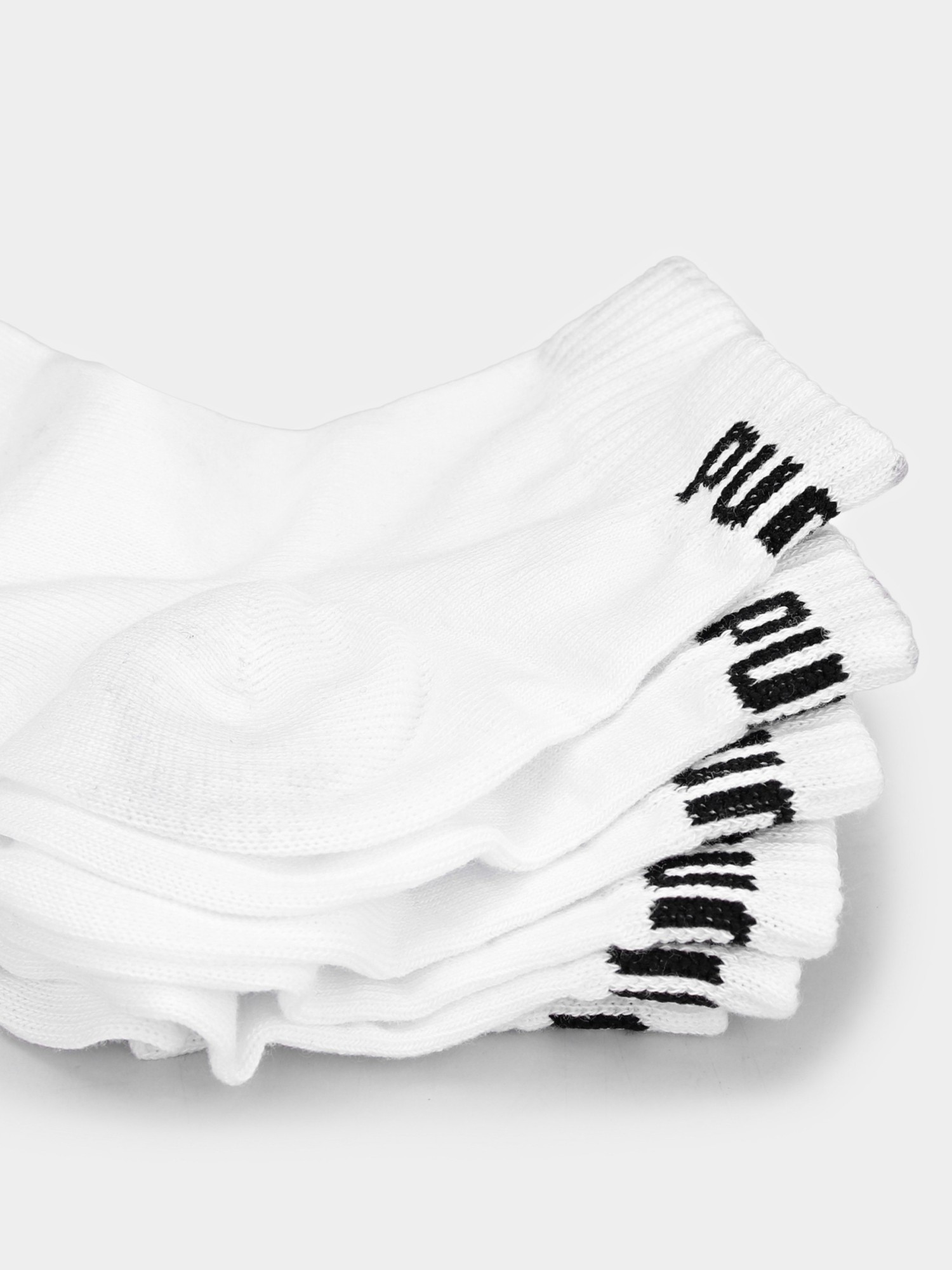 Носки мужские Puma PUMA UNISEX QUARTER PLAIN 3P белые 93858909 изображение 4