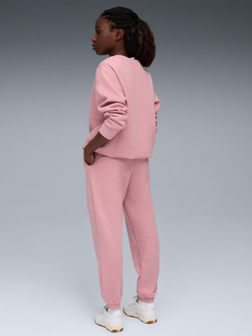 Костюм дитячий Puma Loungewear Sweat Suit рожевий 68972765 — фото 3