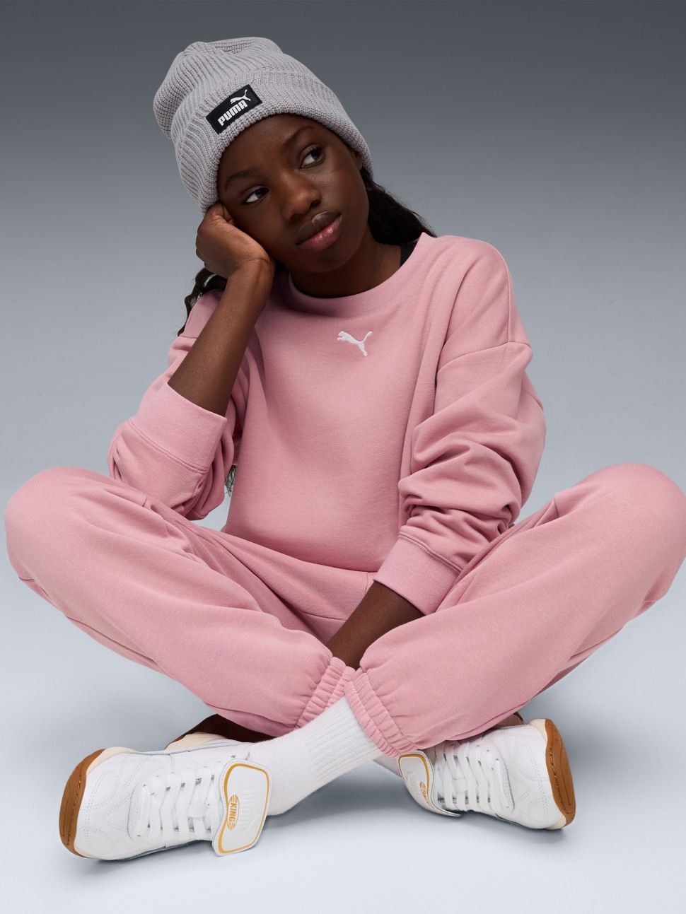 Костюм дитячий Puma Loungewear Sweat Suit рожевий 68972765 — фото 4